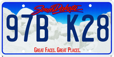 SD license plate 97BK28