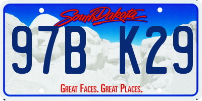 SD license plate 97BK29