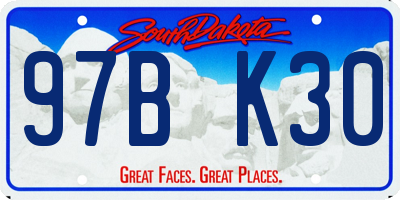 SD license plate 97BK30