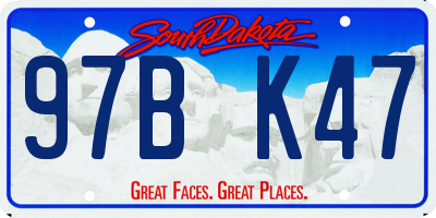 SD license plate 97BK47