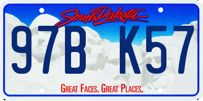 SD license plate 97BK57