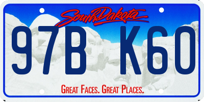 SD license plate 97BK60