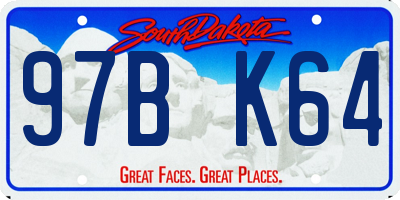 SD license plate 97BK64