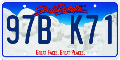 SD license plate 97BK71