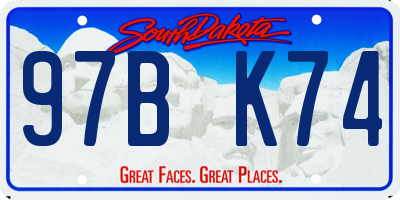 SD license plate 97BK74