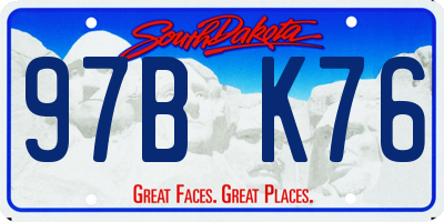 SD license plate 97BK76