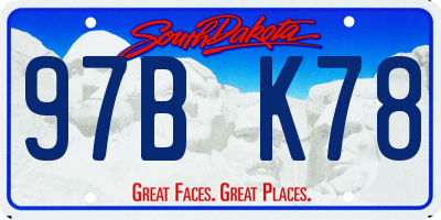 SD license plate 97BK78