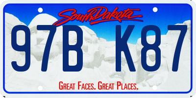 SD license plate 97BK87