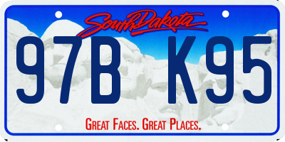 SD license plate 97BK95