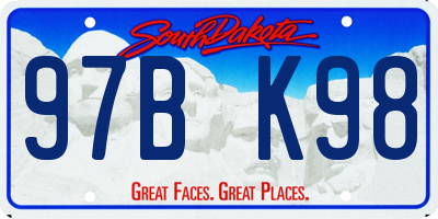 SD license plate 97BK98