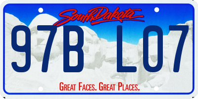 SD license plate 97BL07