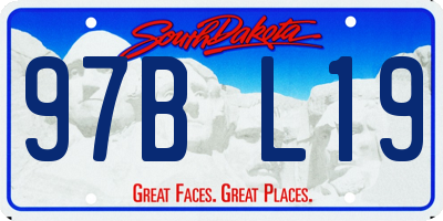 SD license plate 97BL19