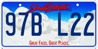 SD license plate 97BL22