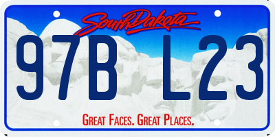 SD license plate 97BL23