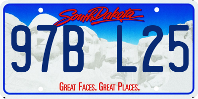 SD license plate 97BL25