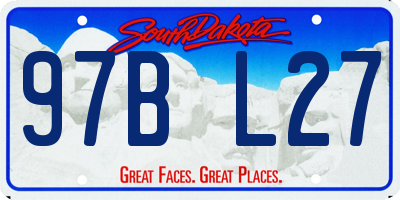 SD license plate 97BL27