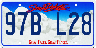 SD license plate 97BL28