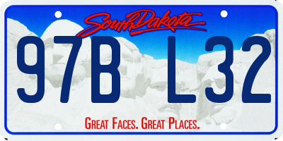 SD license plate 97BL32