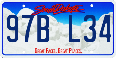 SD license plate 97BL34