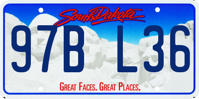 SD license plate 97BL36