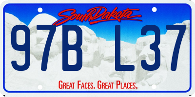 SD license plate 97BL37