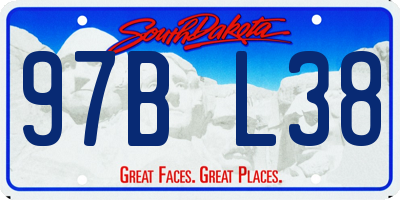 SD license plate 97BL38