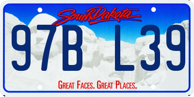 SD license plate 97BL39