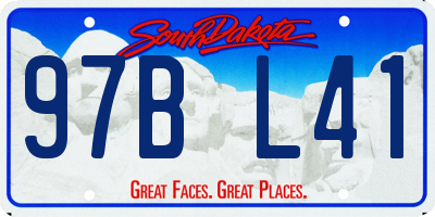 SD license plate 97BL41