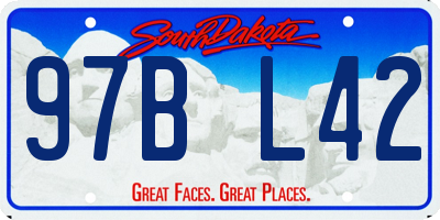 SD license plate 97BL42