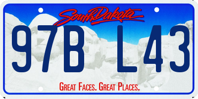 SD license plate 97BL43