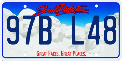 SD license plate 97BL48