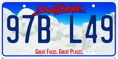 SD license plate 97BL49