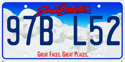 SD license plate 97BL52