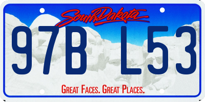 SD license plate 97BL53