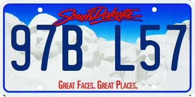 SD license plate 97BL57