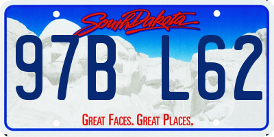 SD license plate 97BL62