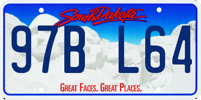 SD license plate 97BL64
