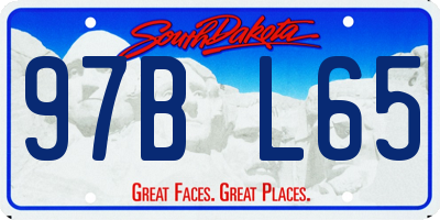 SD license plate 97BL65