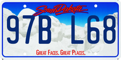 SD license plate 97BL68
