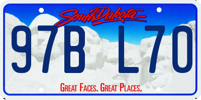 SD license plate 97BL70