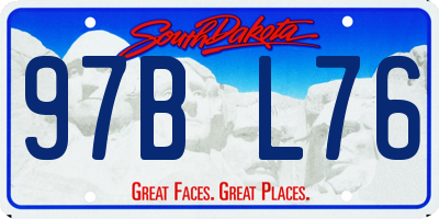 SD license plate 97BL76