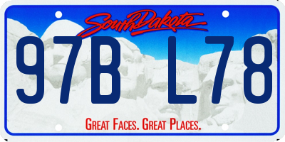 SD license plate 97BL78