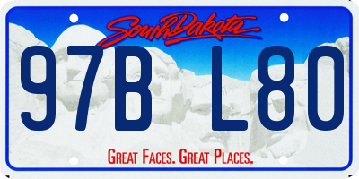 SD license plate 97BL80