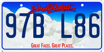 SD license plate 97BL86