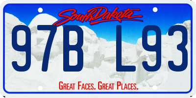 SD license plate 97BL93