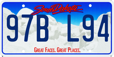 SD license plate 97BL94