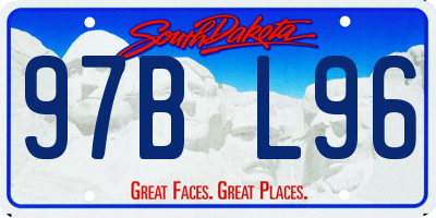 SD license plate 97BL96
