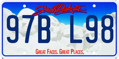 SD license plate 97BL98