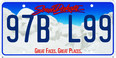 SD license plate 97BL99