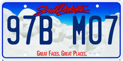 SD license plate 97BM07